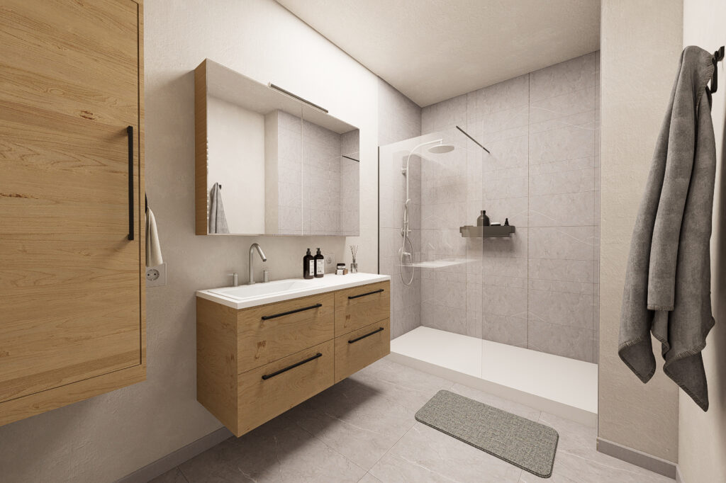 Salle de bain de l'appartement Le Célestin à Floreffe